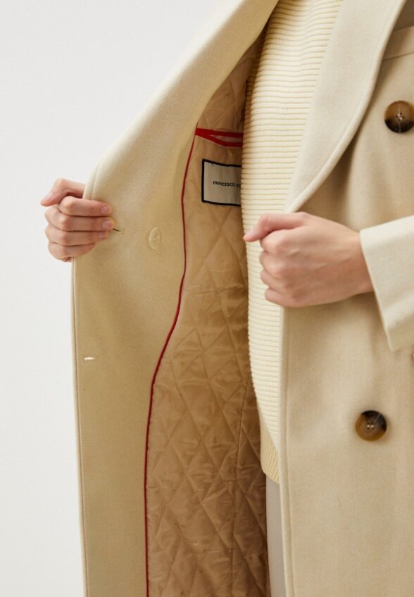 Пальто двубортное Francesco Donni