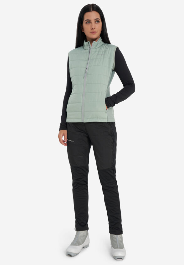 Жилет для беговых лыж женский Nordski Hybrid Pro 2.0, Зеленый