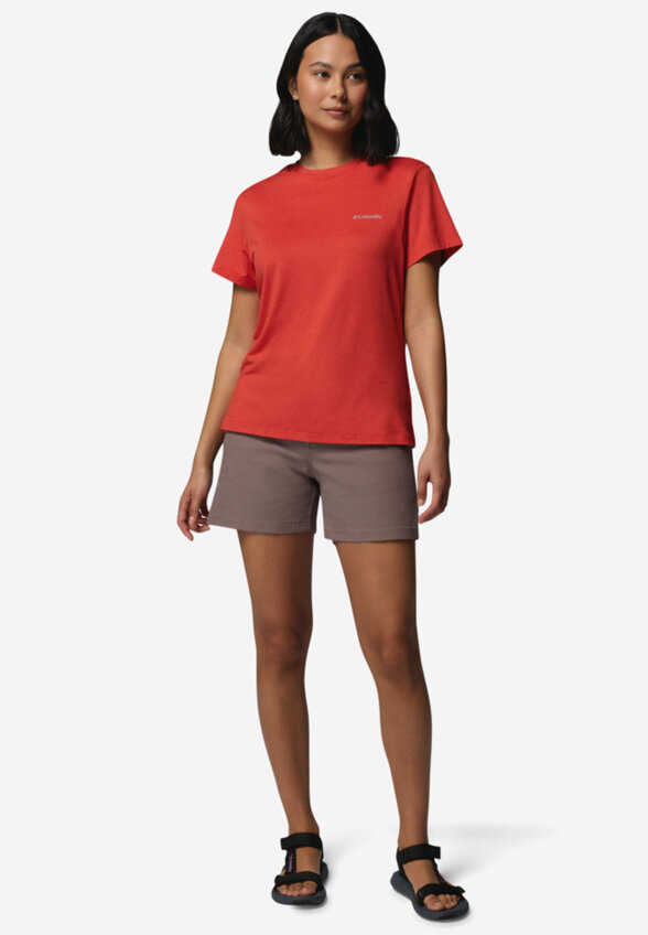 Футболка женская Columbia Parsons Point SS Logo Tee, Красный