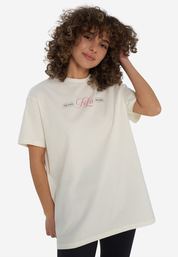 Футболка женская оверсайз FILA, Бежевый