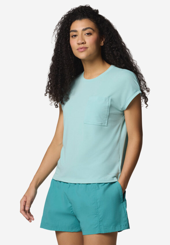 Футболка женская Columbia Boundless Trek Short Sleeve Tee, Голубой