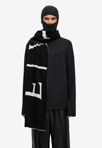 Шарф Check Logo Black-White FABLE