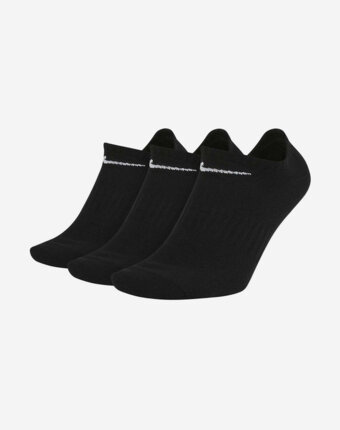 Носки Nike Everyday Lightweight No-Show, 3 пары, Черный женщинам