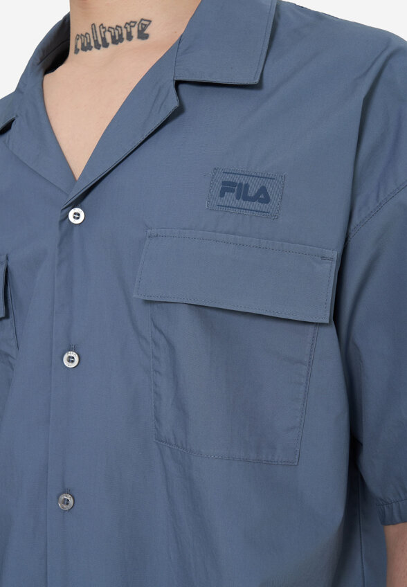 Рубашка с коротким рукавом мужская FILA, Синий