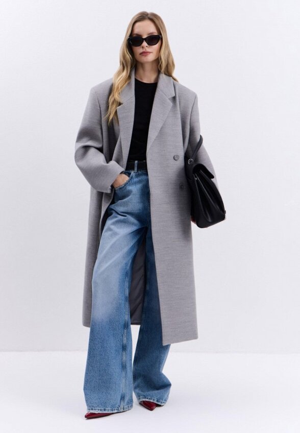 Пальто двубортное Top Top