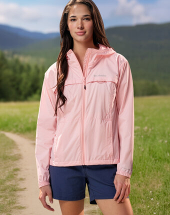 Ветровка женская Columbia Crested Canyon Windbreaker, Розовый женщинам