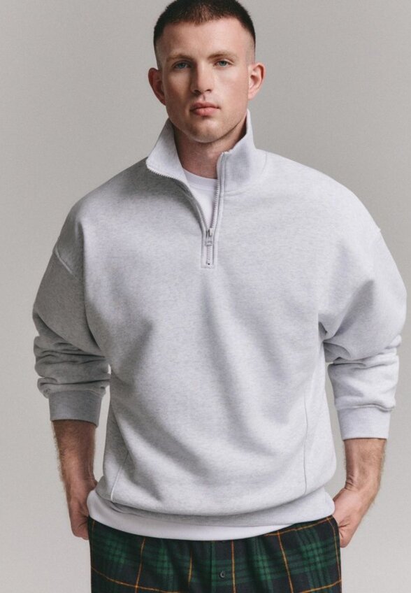 Свитшот Oversize fit с воротником