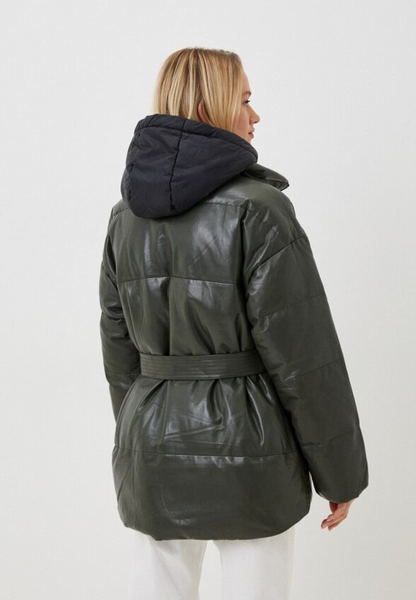 Куртка кожаная утепленная Снежная Королева