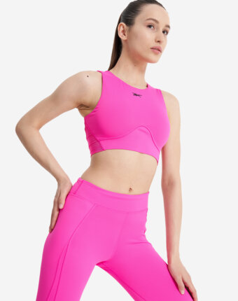 Топ бра спортивный Reebok Lux Contour, Розовый женщинам