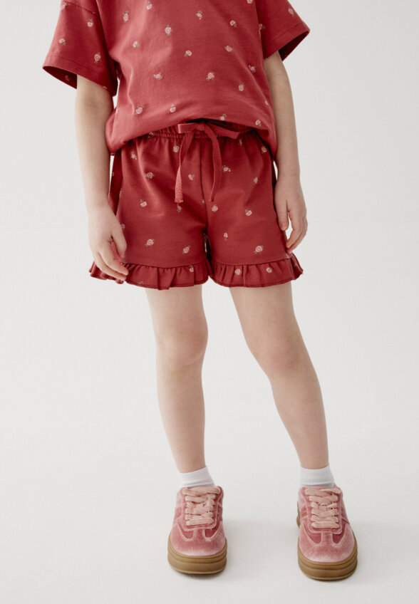 Трикотажные шорты с принтом для девочек