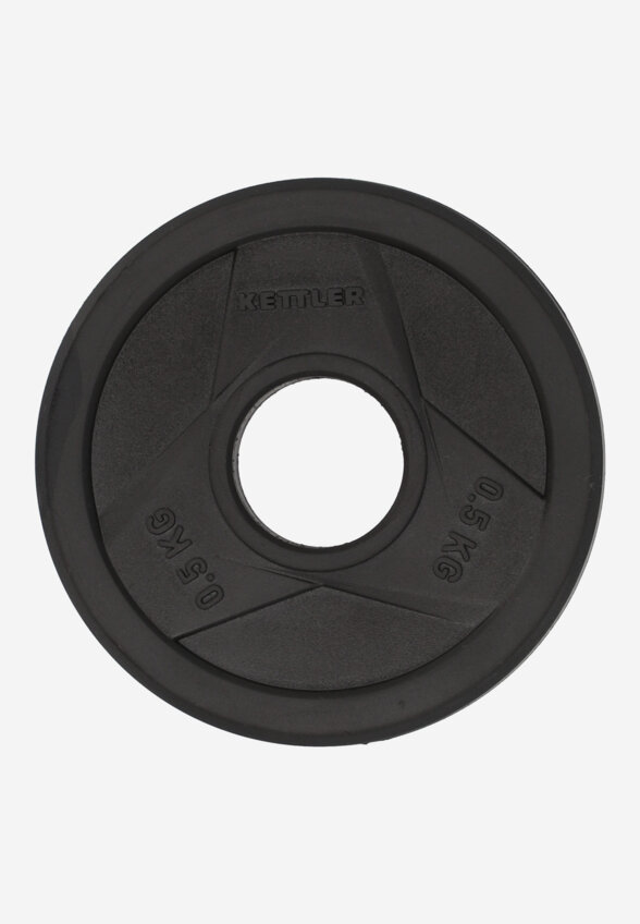 Диск чугунный обрезиненный KETTLER, 0.5 кг, Черный
