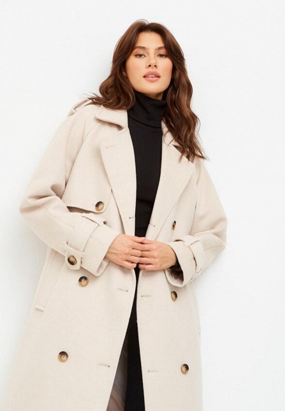 Пальто двубортное Droid&I