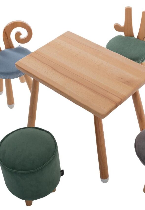 Пуф на буковых ножках Луна Софт Фурниче (LOONA soft furniture), оливковый
