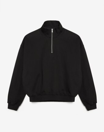 Свитшот half zip Uniform Black FABLE женщинам