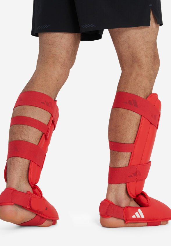 Защита голени и стопы adidas WKF Shin & Removable Foot, Красный
