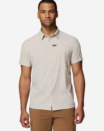 Рубашка с коротким рукавом мужская Columbia Sage Peak Woven SS Shirt, Бежевый женщинам