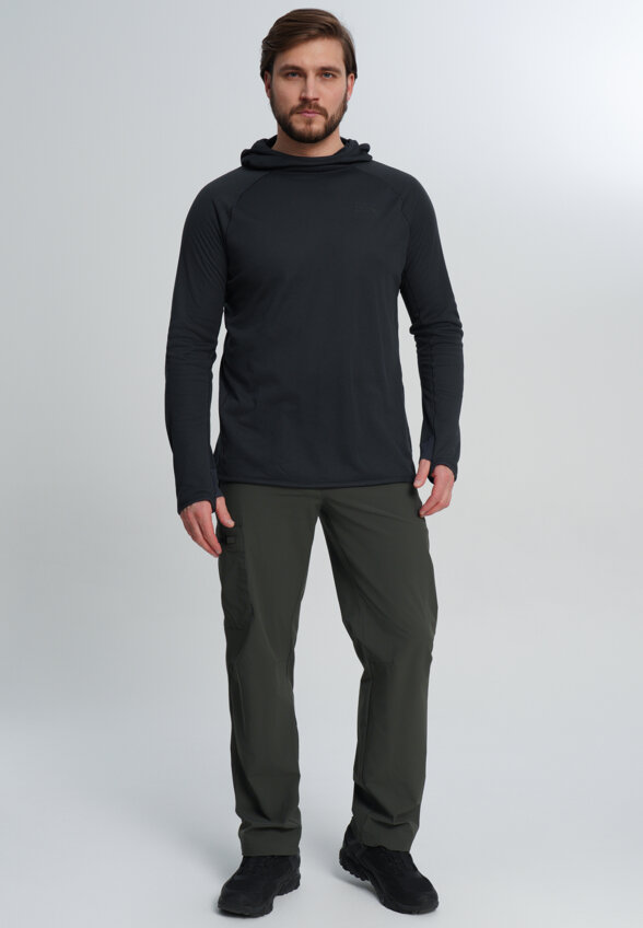 Худи мужское Mountain Hardwear Airmesh Long Sleeve Hoody, Серый