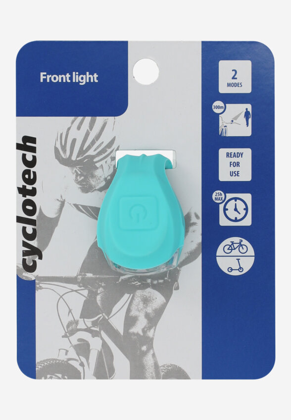 Фонарь велосипедный передний габаритный Cyclotech CFL-4, Голубой