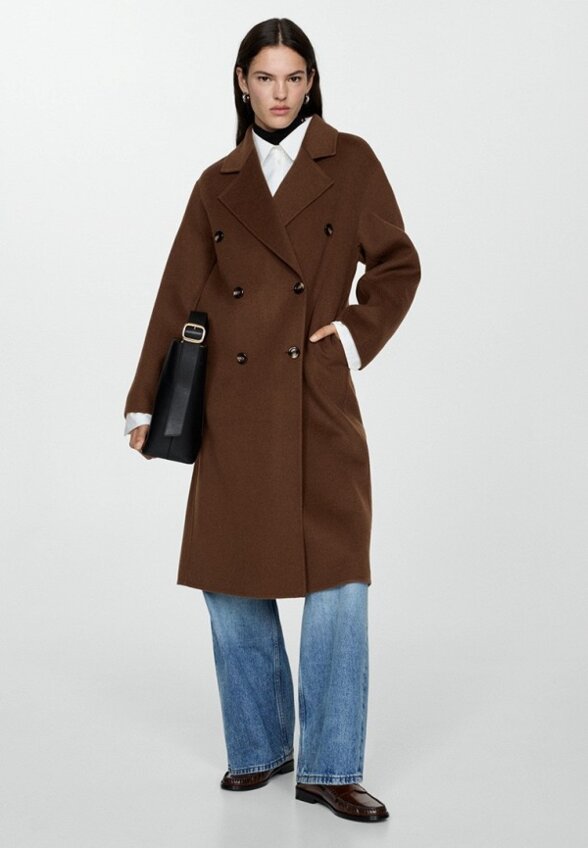 Пальто двубортное Mango