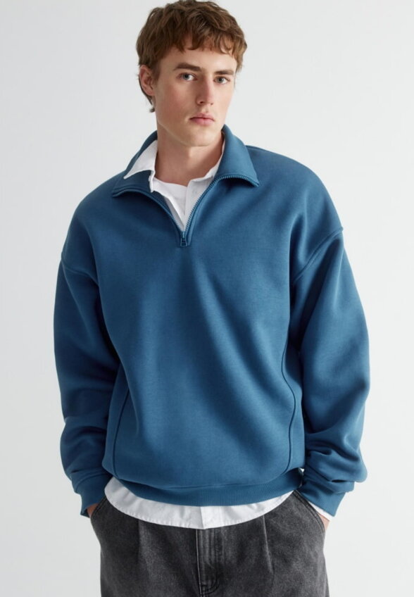 Свитшот Oversize fit с воротником