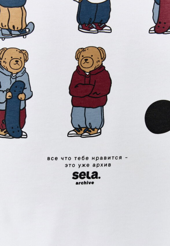 Футболка оверсайз с принтом детская из коллекции SELA ARCHIVE