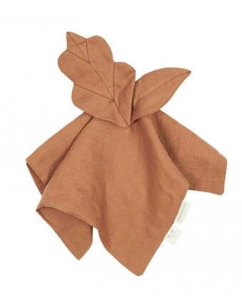 Игрушка-комфортер Nobodinoz "Lin Francais Doudou Лист", коричневая, 33 х 33 см детям