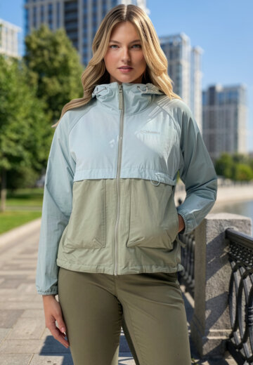 Ветровка женская Columbia Spire Valley Windbreaker, Зеленый