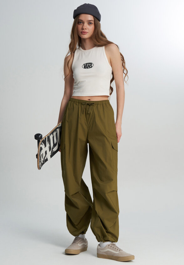 Майка женская Vans Oval Logo Tank, Бежевый