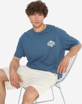 Футболка мужская оверсайз Quiksilver Crystal Jet, Синий женщинам