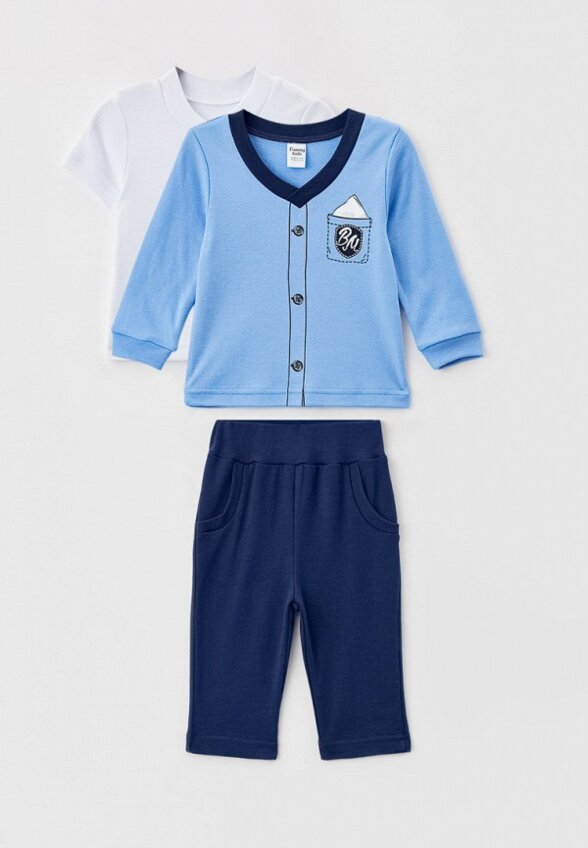 Футболка, лонгслив и брюки Веселый малыш