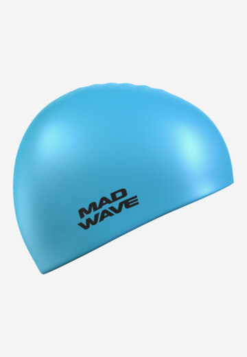 Шапочка для плавания Mad Wave Light Silicone Solid, Голубой