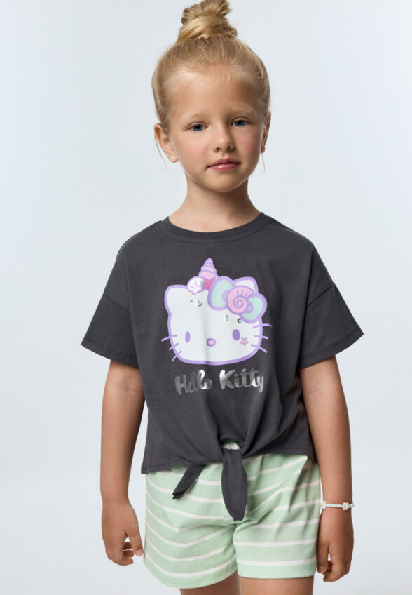 Комплект из топа и шорт Hello Kitty для девочек