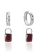 Серебряные серьги-трансформеры Бургунди MIE2  - превью