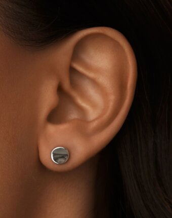 Серебряные круглые серьги MIE женщинам