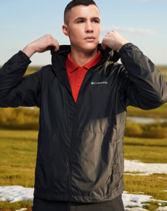 Ветровка мужская Columbia Discovery Loop Lined Windbreaker, Черный женщинам