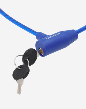 Замок велосипедный с ключами Cyclotech CLK-2, Синий