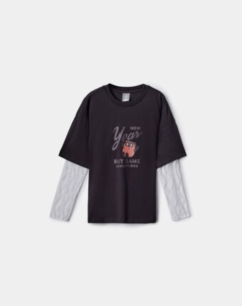 Лонгслив с кружевными рукавами для девочек из коллекции SELA × Союзмультфильм детям
