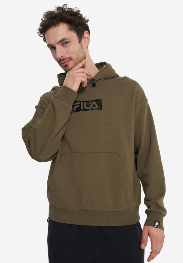 Худи мужское оверсайз FILA, Коричневый