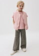 Хлопковые брюки с эффектом стирки для девочки1  - превью