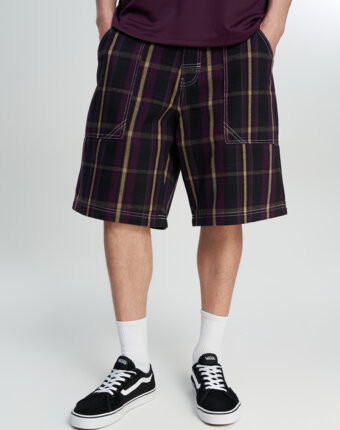 Шорты мужские оверсайз Quiksilver Mercury Check, Черный женщинам