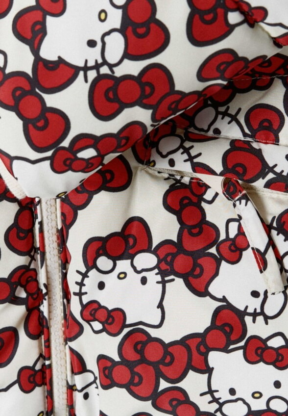 Демисезонная куртка с принтом Hello Kitty для девочек
