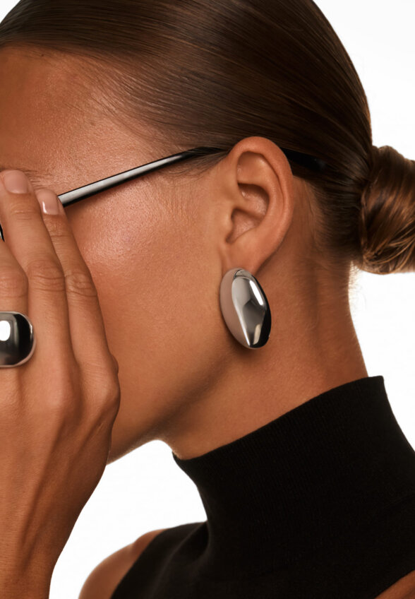 Объемное кольцо ПЕНЕЛОПА из серебра MIE