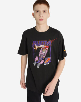 Футболка для мальчиков PUMA Basketball Hoopstellations, Черный женщинам