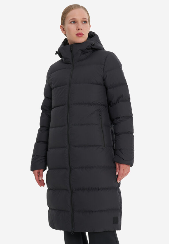 Пальто пуховое женское Jack Wolfskin Frozen Palace, Серый