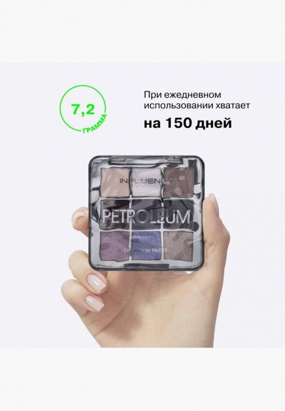 Палетка теней из 9 цветов Influence Beauty