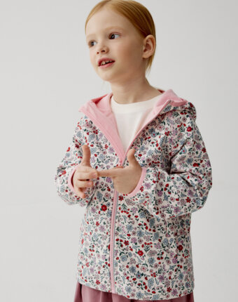 Ветровка Softshell на флисе для девочек детям