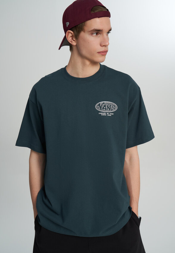 Футболка мужская Vans World Tour Loose SS, Зеленый