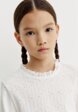 Нарядная трикотажная блузка для девочек3  - превью