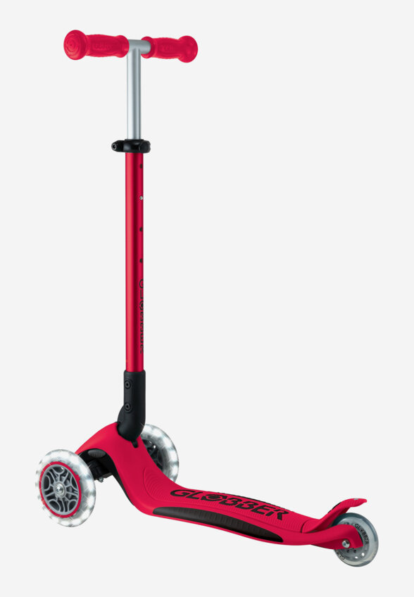 Самокат детский Globber Primo Foldable Plus Lights, Красный