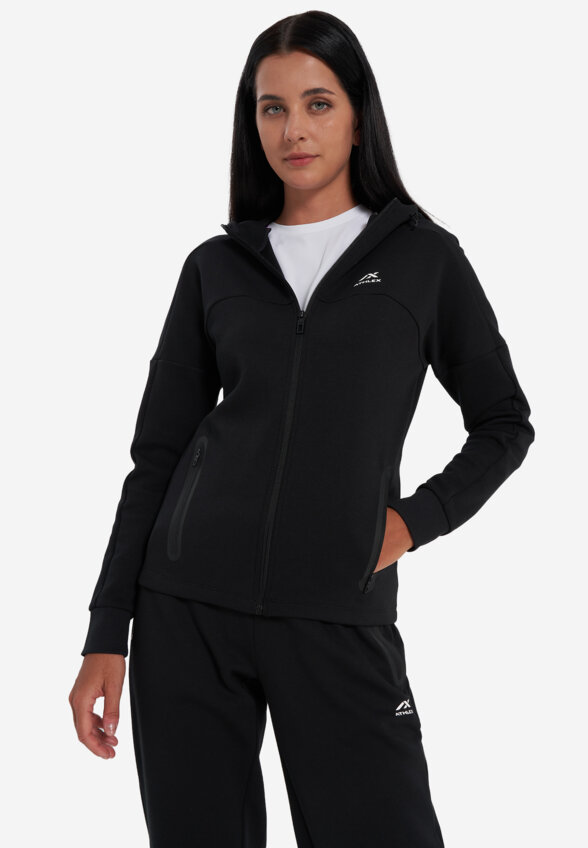 Толстовка женская Athlex Tech fleece, Черный